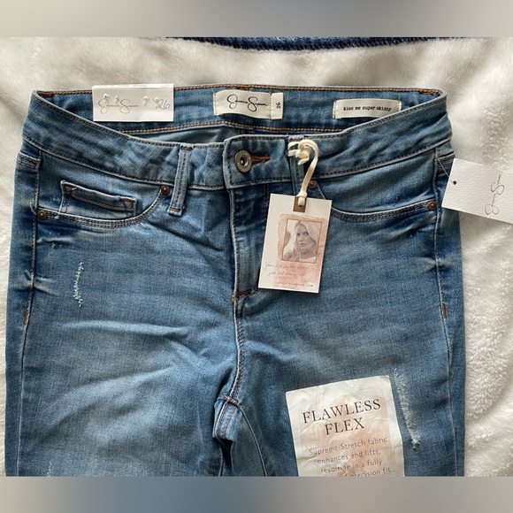 Blue Distressed Women's Jeans skinny 26 - Picture 2 of 5